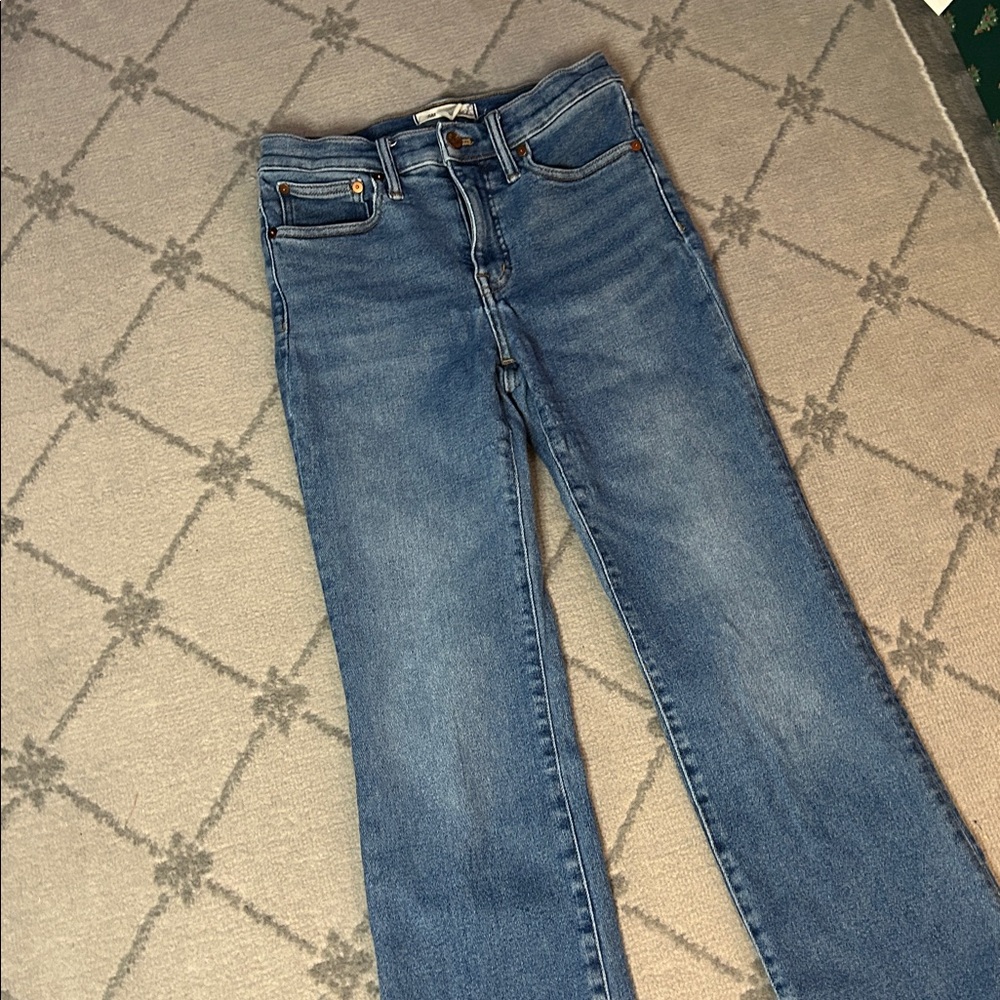 Madewell Women's Cali Demi Boot Blue Jeans
